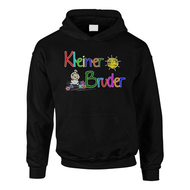 Kinder T-Shirt und Hoodie Kollektion - Groer & Kleiner Bruder - Partnerlook fr Geschwister Pullover und Shirt weiss-T-Shirt-kleiner-Bruder 152-164