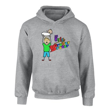 Kinder T-Shirt und Hoodie Kollektion - Bester Groer Bruder - Outfit fr stolze Geschwister Pullover und Shirt dunkelblau-Hoodie-weiss 80-92