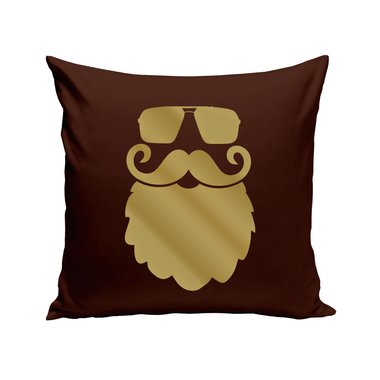 Weihnachtsmotive Kissen Kollektion - Vielzahl von tollen Christmas-Designs braun-gold-Cool-Santa