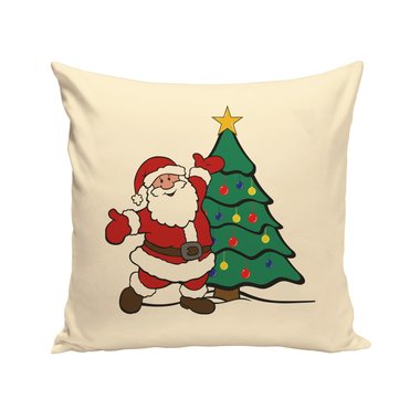 Weihnachtsmotive Kissen Kollektion - Vielzahl von tollen Christmas-Designs braun-gold-Cool-Santa