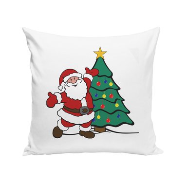 Weihnachtsmotive Kissen Kollektion - Vielzahl von tollen Christmas-Designs braun-gold-Cool-Santa