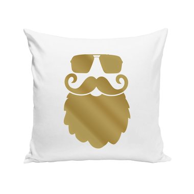 Weihnachtsmotive Kissen Kollektion - Vielzahl von tollen Christmas-Designs braun-gold-Cool-Santa