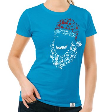 Weihnachts T-Shirt Kollektion - Damen, Herren und Kinder - Familien Chirstmas Shirts dunkelblau-Damen-Rund S