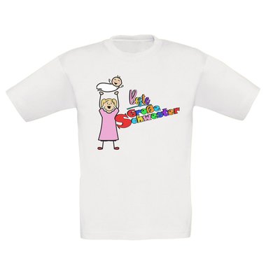 Kinder T-Shirt und Hoodie Kollektion - Beste Gro�e Schwester - Outfit f�r stolze Geschwister Pullover und Shirt weiss-T-Shirt-fuchsia 152-164