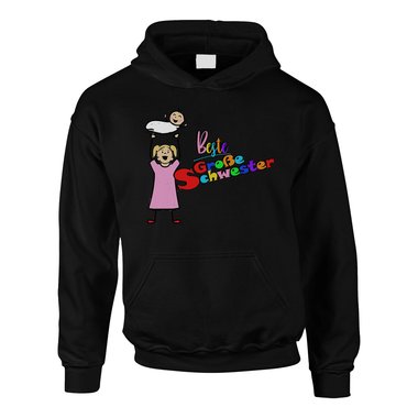 Kinder T-Shirt und Hoodie Kollektion - Beste Gro�e Schwester - Outfit f�r stolze Geschwister Pullover und Shirt weiss-T-Shirt-fuchsia 152-164