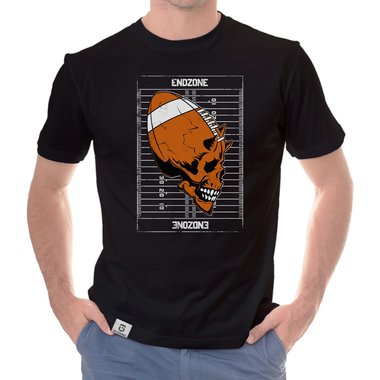 Herren Football Outfit - Endzone - Hoodie und T-Shirt Kollektion dunkelgrau-Hoodie XS