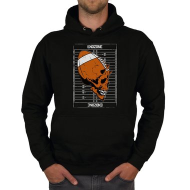 Herren Football Outfit - Endzone - Hoodie und T-Shirt Kollektion dunkelgrau-Hoodie XS