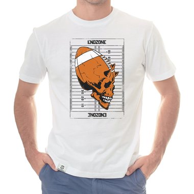 Herren Football Outfit - Endzone - Hoodie und T-Shirt Kollektion weiss-T-Shirt 5XL