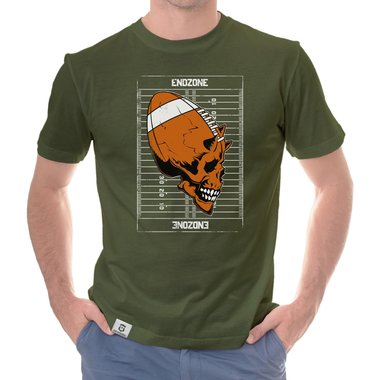 Herren Football Outfit - Endzone - Hoodie und T-Shirt Kollektion weiss-T-Shirt 5XL