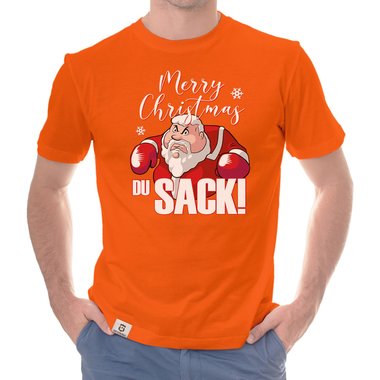 Herren Weihnachts Outfit - Merry Christmas du Sack! - X-Mas Pullover & T-Shirt fr Mnner dunkelgrau-Hoodie XS