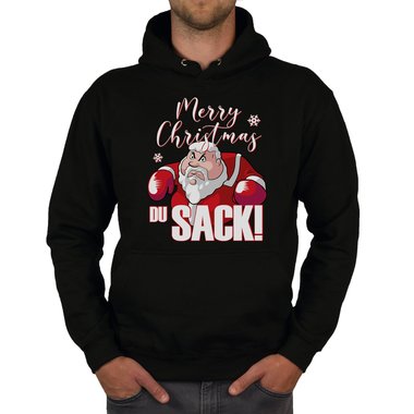 Herren Weihnachts Outfit - Merry Christmas du Sack! - X-Mas Pullover & T-Shirt fr Mnner dunkelgrau-Hoodie XS