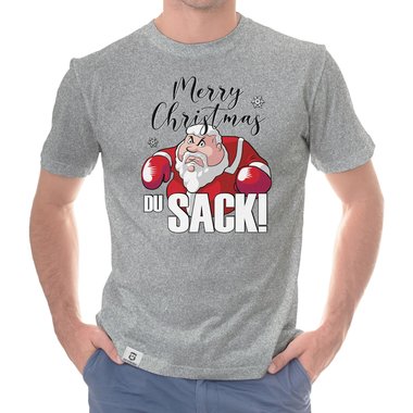 Herren Weihnachts Outfit - Merry Christmas du Sack! - X-Mas Pullover & T-Shirt fr Mnner dunkelgrau-Hoodie XS