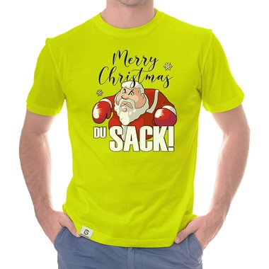 Herren Weihnachts Outfit - Merry Christmas du Sack! - X-Mas Pullover & T-Shirt fr Mnner dunkelgrau-Hoodie XS