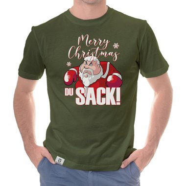 Herren Weihnachts Outfit - Merry Christmas du Sack! - X-Mas Pullover & T-Shirt für Männer dunkelgrau-Hoodie XS