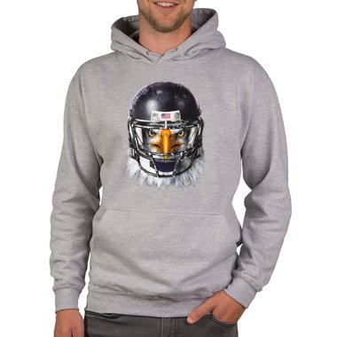 Herren Sport Fan-Outfit - Football Eagle - T-Shirt und Hoodie dunkelgrau-Hoodie XS