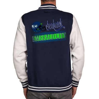 Herren College Jacke - Seahawk - Emerald City schwarz-I-am-a-Seahawk XXXL