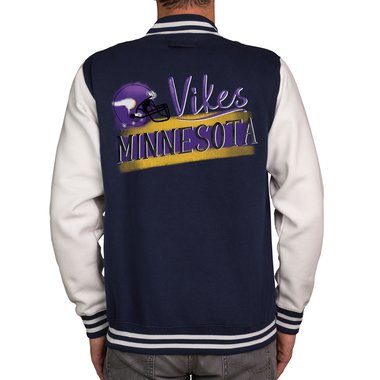 Herren College Jacke - Vikes - Minnesota dunkelblau-Vikes XS