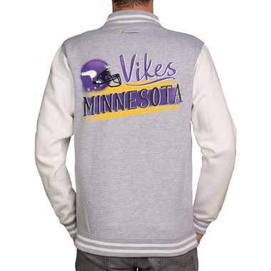 Herren College Jacke - Vikes - Minnesota dunkelblau-Vikes XS