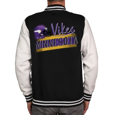Herren College Jacke - Vikes - Minnesota dunkelblau-Vikes XS