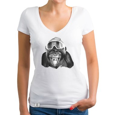 T-Shirt Kollektion - Skimpanse - Fr Damen, Kinder & Herren weiss-Kinder 152-164