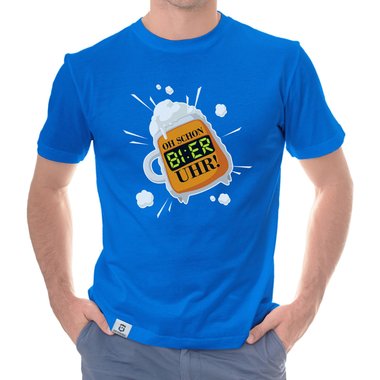 Herren Bier Outfit - Oh, schon Bier Uhr! - Hoodie und T-Shirt Kollektion dunkelgrau-Hoodie XS