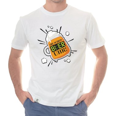 Herren Bier Outfit - Oh, schon Bier Uhr! - Hoodie und T-Shirt Kollektion dunkelgrau-Hoodie XS