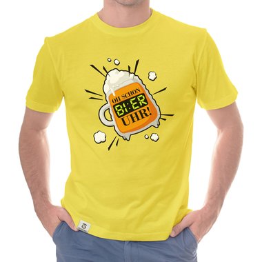 Herren Bier Outfit - Oh, schon Bier Uhr! - Hoodie und T-Shirt Kollektion dunkelgrau-Hoodie XS