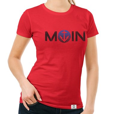 Damen T-Shirts - Rund- & V-Ausschnitt - MOIN - Das Design fr wahre Nordlichter dunkelblau-blau-Rund S