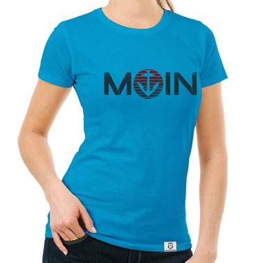 Damen T-Shirts - Rund- & V-Ausschnitt - MOIN - Das Design fr wahre Nordlichter dunkelblau-blau-Rund S