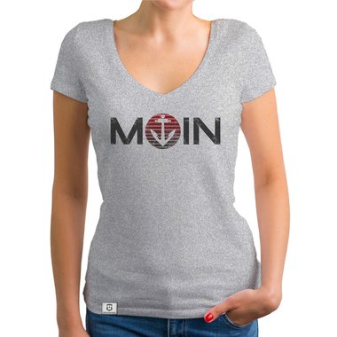 Damen T-Shirts - Rund- & V-Ausschnitt - MOIN - Das Design fr wahre Nordlichter dunkelblau-blau-Rund S