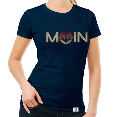 Damen T-Shirts - Rund- & V-Ausschnitt - MOIN - Das Design fr wahre Nordlichter dunkelblau-blau-Rund S