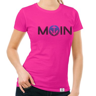 Damen T-Shirts - Rund- & V-Ausschnitt - MOIN - Das Design fr wahre Nordlichter dunkelblau-blau-Rund S