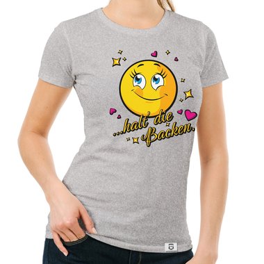 Damen T-Shirts & Hoodies - Halt die Backen - Rundhals- & V-Ausschnitt dunkelblau-Rund S