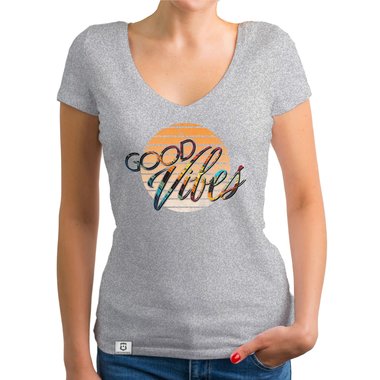 Damen T-Shirts & Hoodies - Good Vibes - Rundhals- & V-Ausschnitt