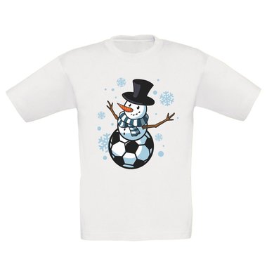 Kinder T-Shirt & Hoodie - Ballmann- Der Fuball-Schneemann fr X-Mas-Fans! weiss-T-Shirt 152-164