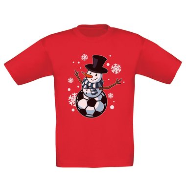 Kinder T-Shirt & Hoodie - Ballmann- Der Fuball-Schneemann fr X-Mas-Fans! weiss-T-Shirt 152-164