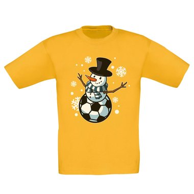 Kinder T-Shirt & Hoodie - Ballmann- Der Fuball-Schneemann fr X-Mas-Fans! weiss-T-Shirt 152-164