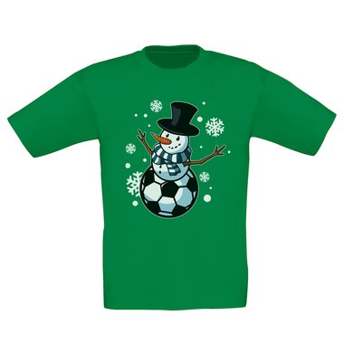 Kinder T-Shirt & Hoodie - Ballmann- Der Fuball-Schneemann fr X-Mas-Fans! weiss-T-Shirt 152-164