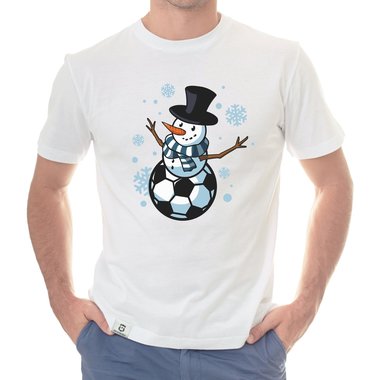 Herren T-Shirt & Hoodie - Ballmann - Der Fuball-Schneemann weiss-T-Shirt 5XL