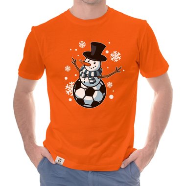 Herren T-Shirt & Hoodie - Ballmann - Der Fuball-Schneemann weiss-T-Shirt 5XL