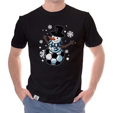 Herren T-Shirt & Hoodie - Ballmann - Der Fuball-Schneemann weiss-T-Shirt 5XL