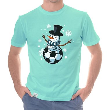 Herren T-Shirt & Hoodie - Ballmann - Der Fuball-Schneemann weiss-T-Shirt 5XL