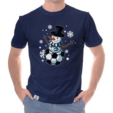 Herren T-Shirt & Hoodie - Ballmann - Der Fuball-Schneemann weiss-T-Shirt 5XL
