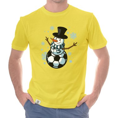 Herren T-Shirt & Hoodie - Ballmann - Der Fuball-Schneemann weiss-T-Shirt 5XL