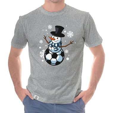 Herren T-Shirt & Hoodie - Ballmann - Der Fuball-Schneemann weiss-T-Shirt 5XL