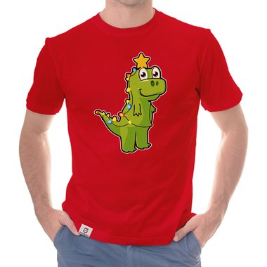 Herren T-Shirt & Hoodie - Tree Rex - Der Lichterketten-Dino