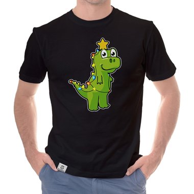 Herren T-Shirt & Hoodie - Tree Rex - Der Lichterketten-Dino