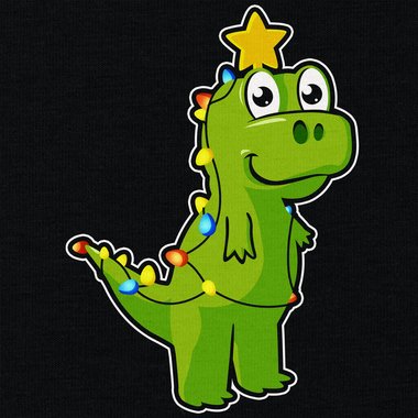 Herren T-Shirt & Hoodie - Tree Rex - Der Lichterketten-Dino