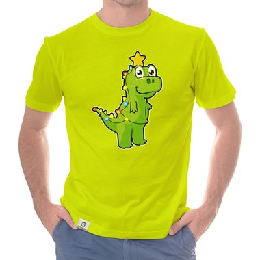 Herren T-Shirt & Hoodie - Tree Rex - Der Lichterketten-Dino