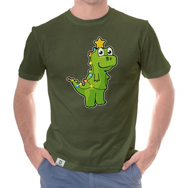 Herren T-Shirt & Hoodie - Tree Rex - Der Lichterketten-Dino